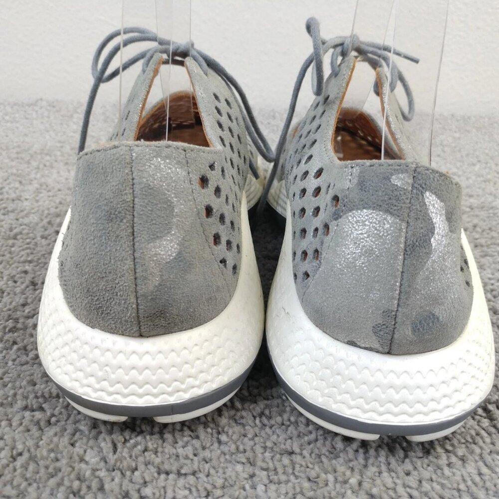 Stylish Gray Leather Women's Sandals - Picture 4 of 10